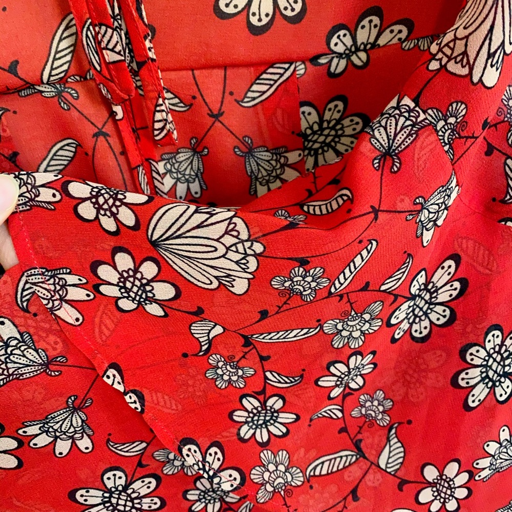 For Love&Lemons Red Floral Pia Romper - Picture 3 of 5